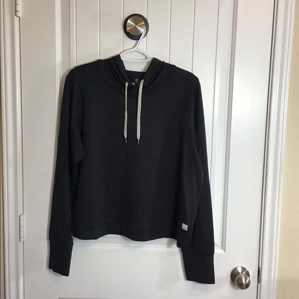 Vuori Halo Essential Hoodie XL Black Charcoal DreamKnit NWOT